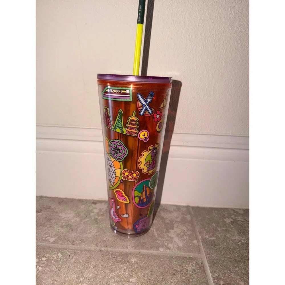 Walt Disney World x Starbucks Epcot Tumbler 24 Oz Pins NOT Included